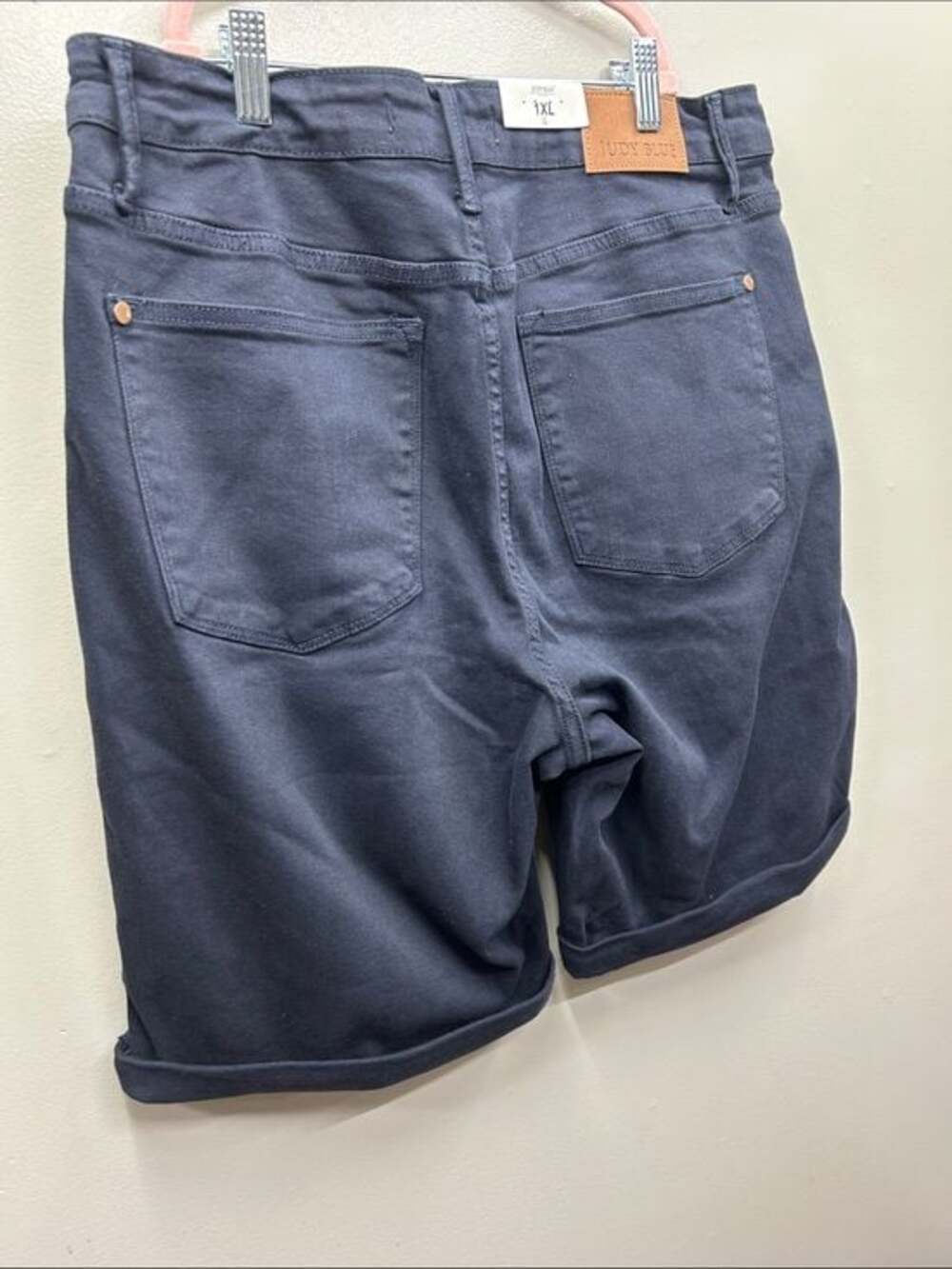 Judy Blue Dark Navy Rolled Hem Jean Shorts - Picture 11 of 12